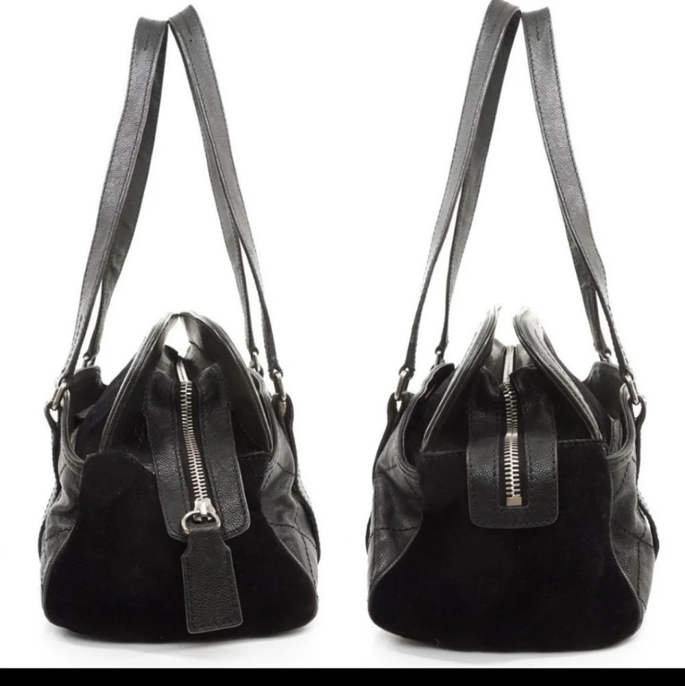 💎CHANEL Large Quilted Black Leather Shoulder bag - Picture 8 of 15